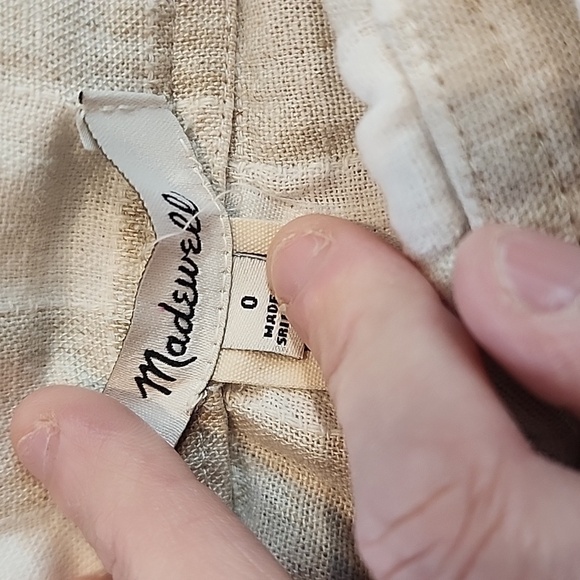 Plaid Button-Front Skirt in Cream - Picture 2 of 3
